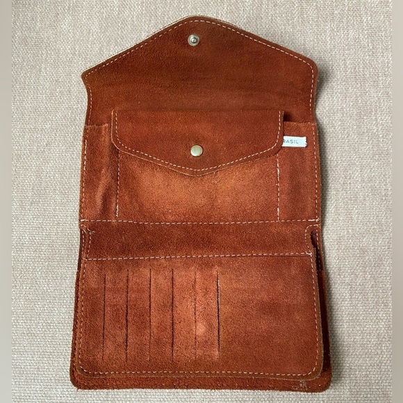 Vintage Brown Nubuck Suede Wallet Made in Brasil - Picture 3 of 6